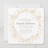 Invitation Confirmation de la coulée d'or moderne (Devant)