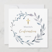 Invitation confirmation de la couronne bleue poussiéreuse (Devant)