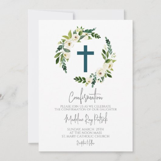 Invitation Confirmation de la couronne florale (Devant)