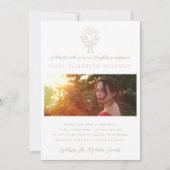 Invitation Confirmation de la croix de colombe Saint-Esprit (Devant)