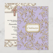 Invitation Confirmation de la Croix de la reine Glam Old Holl (Devant / Derrière)