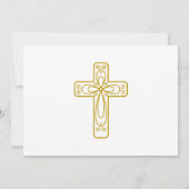 Invitation Confirmation de la croix et de la colombe élégante (Dos)