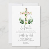 Invitation Confirmation de la croix florale (Devant)