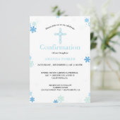 Invitation Confirmation de la croix hivernale de la flocon de (Debout devant)