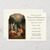 Invitation Confirmation de la fille catholique traditionnelle (Devant / Derrière)