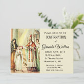 Invitation Confirmation de la fille catholique traditionnelle (Debout devant)
