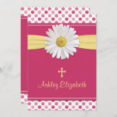 Invitation Confirmation de la marguerite de la pastèque rose (Devant / Derrière)