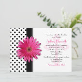 Invitation Confirmation de la marguerite noire et blanche Pol (Debout devant)