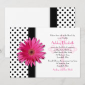 Invitation Confirmation de la marguerite noire et blanche Pol (Devant / Derrière)