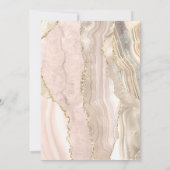 Invitation Confirmation de la Parties scintillant d'or d'ivoi (Dos)