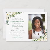 Invitation Confirmation de la photo florale de verdure douce (Devant)