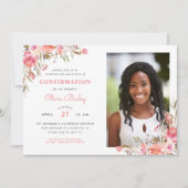 Invitation Confirmation de la photo florale du Bouquet de Blu (Devant)