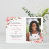 Invitation Confirmation de la photo florale du Bouquet de Blu (Debout devant)