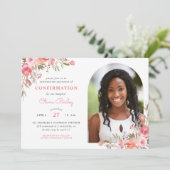 Invitation Confirmation de la photo florale du Bouquet de Blu (Debout devant)