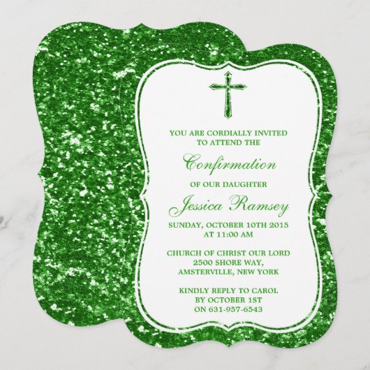 Invitation Confirmation de la sainte communion croisée de la (Devant / Derrière)