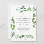 Invitation Confirmation de la végétation forestière (Devant)