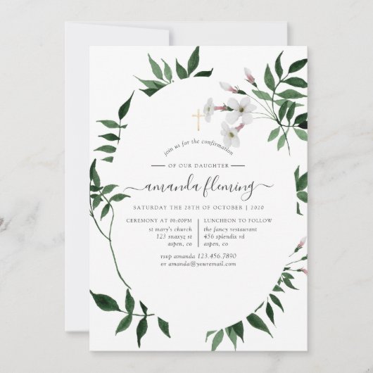 Invitation Confirmation de la végétation forestière (Devant)