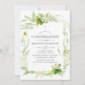 Invitation Confirmation de la verdure à l'aquarelle (Devant)