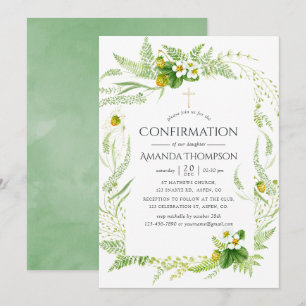 Invitation Confirmation de la verdure à l'aquarelle