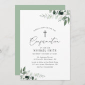 Invitation confirmation de la verdure aquarelle (Devant / Derrière)