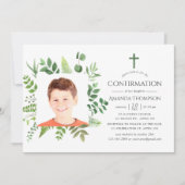 Invitation Confirmation de la verdure de la forêt à l'aquarel (Devant)