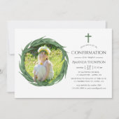 Invitation Confirmation de la verdure de la forêt à l'aquarel (Devant)