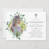 Invitation Confirmation de la verdure de la forêt aquarelle (Devant)