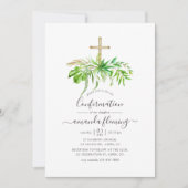 Invitation Confirmation de la verdure de la forêt d'aquarelle (Devant)