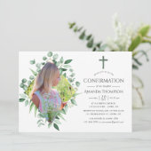 Invitation Confirmation de la verdure de la forêt d'aquarelle (Debout devant)