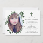 Invitation Confirmation de la verdure de la forêt d'aquarelle (Devant)