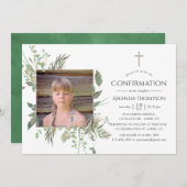 Invitation Confirmation de la verdure de la forêt d'aquarelle (Devant / Derrière)