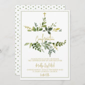 Invitation Confirmation de la verdure de l'aquarelle (Devant / Derrière)