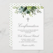 Invitation Confirmation de la verdure de l'aquarelle (Devant / Derrière)