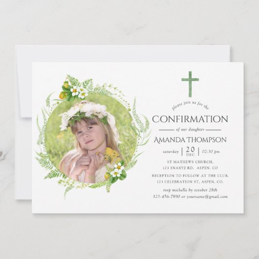 Invitation Confirmation de la verdure du pays (Devant)