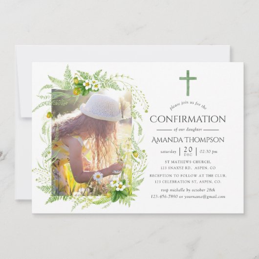 Invitation Confirmation de la verdure du pays (Devant)