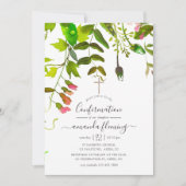 Invitation Confirmation de la verdure printanière à l'aquarel (Devant)