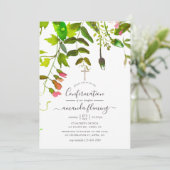 Invitation Confirmation de la verdure printanière à l'aquarel (Debout devant)