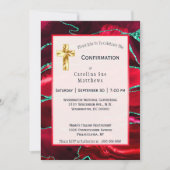 Invitation Confirmation de l'aquarelle Abstraite Red Agate (Devant)