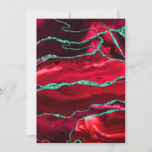 Invitation Confirmation de l'aquarelle Abstraite Red Agate (Dos)