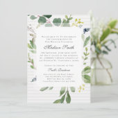 Invitation Confirmation de l'aquarelle Foliage Botaniques (Debout devant)