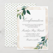 Invitation Confirmation de l'aquarelle verte (Devant / Derrière)