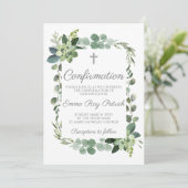 Invitation Confirmation de l'aquarelle verte (Debout devant)