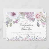 Invitation Confirmation de l'aquarelle violet Fleurs (Devant)