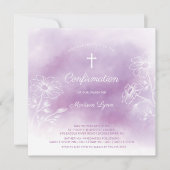 Invitation Confirmation de l'aquarelle violette (Devant)