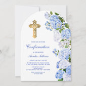 Invitation Confirmation de l'arc bleu Hydrangea (Devant)