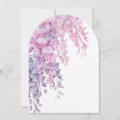 Invitation Confirmation de l'arc d'aquarelle Wisteria (Dos)