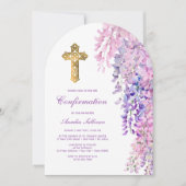 Invitation Confirmation de l'arc d'aquarelle Wisteria (Devant)