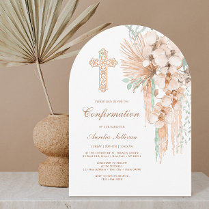 Invitation Confirmation de l'arc de bouquet beige et de menth