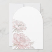 Invitation Confirmation de l'arc des pivoines blanches roses (Dos)