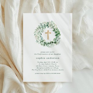 Invitation Confirmation de l'eucalyptus à l'aquarelle rustiqu